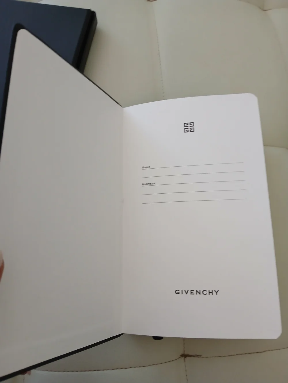 Givenchy Black Notebook with Elastic Strap